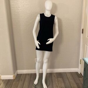 Vintage Sans Souci Navy Blue Mini Shift Sleeveless Dress Medium